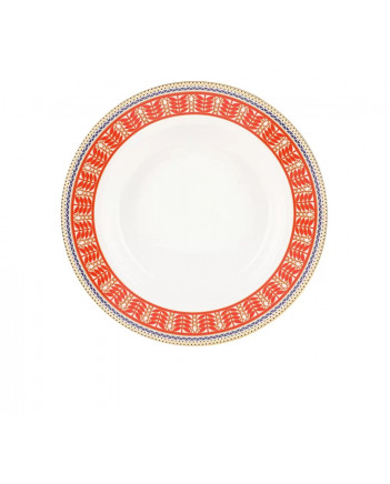 LOMONOSOV IMPERIAL PORCELAIN DINNER PLATE RUSSIAN STYLE DEEP 22 cm 8.7"