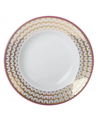 LOMONOSOV IMPERIAL PORCELAIN DINNER PLATE MOSCOW RIVER DEEP 22.5 cm 8.9"