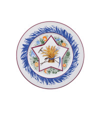LOMONOSOV IMPERIAL PORCELAIN DECORATIVE WALL PLATE BIG STAR 270 mm 11.6"