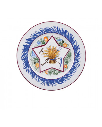 LOMONOSOV IMPERIAL PORCELAIN DECORATIVE WALL PLATE BIG STAR 270 mm 11.6"