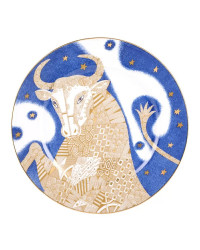 LOMONOSOV IMPERIAL PORCELAIN DECORATIVE WALL PLATE ZODIAC OX 2021 YEAR 270 mm 11.6"