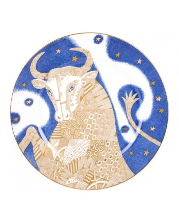 LOMONOSOV IMPERIAL PORCELAIN DECORATIVE WALL PLATE ZODIAC OX 2021 YEAR 270 mm 11.6"