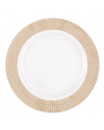 LOMONOSOV IMPERIAL PORCELAIN DINNER PLATE WONDERLAND STRIPES 27.5 cm/10.8"