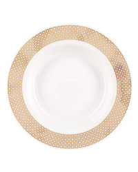 LOMONOSOV IMPERIAL PORCELAIN DINNER PLATE WONDERLAND DEEP SQUARES 22.5 cm/8.9"