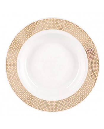 LOMONOSOV IMPERIAL PORCELAIN DINNER PLATE WONDERLAND DEEP SQUARES 22.5 cm/8.9"
