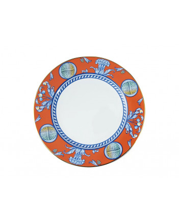 LOMONOSOV IMPERIAL PORCELAIN DINNER PLATE ROSSO 27 Cm 10.6"