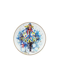 LOMONOSOV IMPERIAL PORCELAIN DECORATIVE WALL PLATE SEASONS: WINTER 195 mm 7.7"