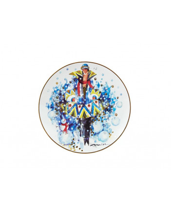 LOMONOSOV IMPERIAL PORCELAIN DECORATIVE WALL PLATE SEASONS: WINTER 195 mm 7.7"