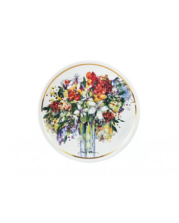 LOMONOSOV IMPERIAL PORCELAIN DECORATIVE WALL PLATE SPRING BOUQUET 195 mm 7.7"