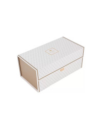 LOMONOSOV PORCELAIN FACTORY STORAGE BOX ORGANIZER FOR TEA COFFEE SETS AND SERVICES MEDIUM WHITE