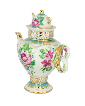 LOMONOSOV IMPERIAL PORCELAIN TEAPOT SAMOVAR LIGHT DAY 480 ml 16.2 oz
