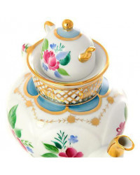 LOMONOSOV IMPERIAL PORCELAIN TEAPOT SAMOVAR LIGHT DAY 480 ml 16.2 oz