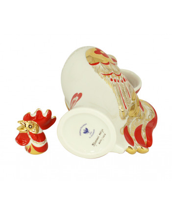 LOMONOSOV IMPERIAL PORCELAIN DECANTER RED ROOSTER 500 ML/16.9 OZ