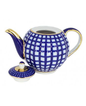 LOMONOSOV IMPERIAL PORCELAIN TEAPOT TULIP COBALT CELL 3 CUPS 600 ml 20 OZ