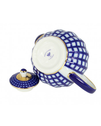  LOMONOSOV IMPERIAL PORCELAIN TEAPOT TULIP COBALT CELL 3 CUPS 600 ml 20 OZ