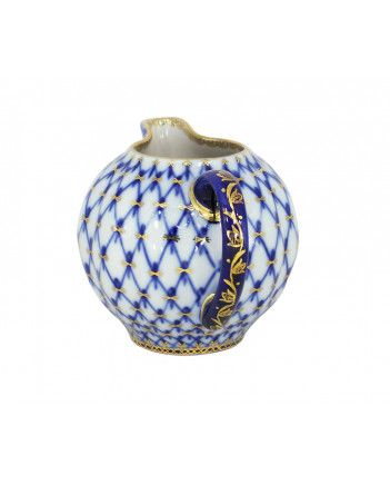 LOMONOSOV IMPERIAL PORCELAIN CREAMER MILK JAR TULIP COBALT NET 350 ml 11.8 oz