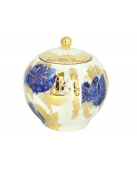 LOMONOSOV IMPERIAL PORCELAIN SUGAR BOWL TULIP GOLDEN GARDEN 15 OZ/450 ML