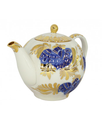  LOMONOSOV IMPERIAL PORCELAIN TEAPOT TULIP GOLDEN GARDEN 3 CUPS 600 ML 20 oz