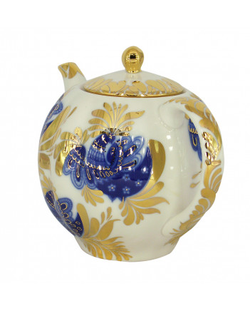  LOMONOSOV IMPERIAL PORCELAIN TEAPOT TULIP GOLDEN GARDEN 3 CUPS 600 ML 20 oz