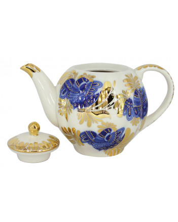  LOMONOSOV IMPERIAL PORCELAIN TEAPOT TULIP GOLDEN GARDEN 3 CUPS 600 ML 20 oz