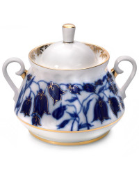 LOMONOSOV IMPERIAL PORCELAIN SUGAR BOWL BLUEELLS