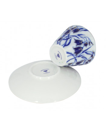 LOMONOSOV IMPERIAL PORCELAIN TEACUP AND SAUCER RADIANT BLUEBELLS 235 ML/8 OZ