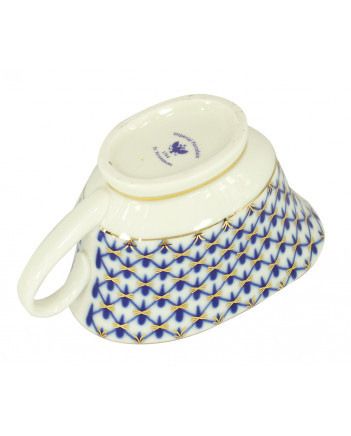 LOMONOSOV IMPERIAL PORCELAIN GRAVY BOAT COBALT NET 200 ml/6.8 oz