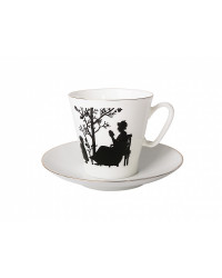 LOMONOSOV IMPERIAL BONE CHINA PORCELAIN ESPRESSO CUP BLACK COFFEE FAMILY 80 ml/2.7 fl.oz