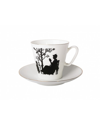 LOMONOSOV IMPERIAL BONE CHINA PORCELAIN ESPRESSO CUP BLACK COFFEE FAMILY 80 ml/2.7 fl.oz