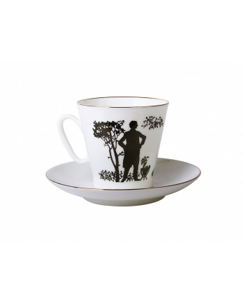 LOMONOSOV IMPERIAL BONE CHINA PORCELAIN ESPRESSO CUP BLACK COFFEE FAMILY 80 ml/2.7 fl.oz