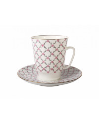 LOMONOSOV IMPERIAL BONE CHINA PORCELAIN ESPRESSO CUP MAY PINK NET 165 ml 5.6 fl.oz