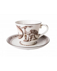 LOMONOSOV IMPERIAL PORCELAIN TEACUP AND SAUCER BANQUET ST.ISAAC'S SQUARE 220 ml 7.4 oz