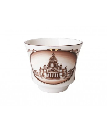 LOMONOSOV IMPERIAL PORCELAIN TEACUP AND SAUCER BANQUET ST.ISAAC'S SQUARE 220 ml 7.4 oz