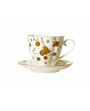 LOMONOSOV IMPERIAL BONE CHINA PORCELAIN ESPRESSO CUP CARNATION HOLIDAY 200 ml/6.9 fl.oz
