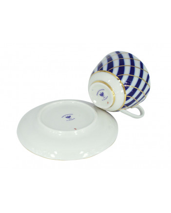 LOMONOSOV IMPERIAL PORCELAIN TEACUP AND SAUCER SPRING TODES 230 ML/7.8 OZ