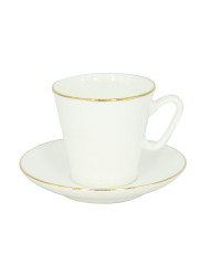 LOMONOSOV IMPERIAL BONE CHINA PORCELAIN ESPRESSO CUP BLACK COFFEE GOLDEN EDGE 80 ml/2.7 fl.oz