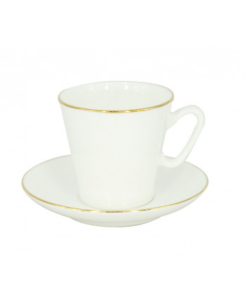 LOMONOSOV IMPERIAL BONE CHINA PORCELAIN ESPRESSO CUP BLACK COFFEE GOLDEN EDGE 80 ml/2.7 fl.oz