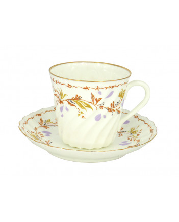 LOMONOSOV IMPERIAL BONE CHINA PORCELAIN ESPRESSO CUP TWISTED KARELIA 155 ml/5.2 fl.oz