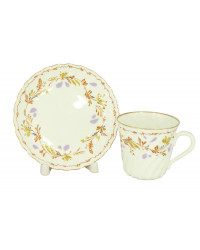 LOMONOSOV IMPERIAL BONE CHINA PORCELAIN ESPRESSO CUP TWISTED KARELIA 155 ml/5.2 fl.oz