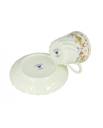 LOMONOSOV IMPERIAL BONE CHINA PORCELAIN ESPRESSO CUP TWISTED KARELIA 155 ml/5.2 fl.oz
