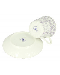 LOMONOSOV IMPERIAL BONE CHINA PORCELAIN ESPRESSO CUP TWISTED LITTLE GARDEN 155 ml/5.2 fl.oz