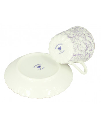 LOMONOSOV IMPERIAL BONE CHINA PORCELAIN ESPRESSO CUP TWISTED LITTLE GARDEN 155 ml/5.2 fl.oz