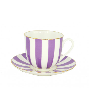 LOMONOSOV IMPERIAL BONE CHINA PORCELAIN ESPRESSO CUP YES AND NO PURPLE 180 ml 6.1 fl.oz
