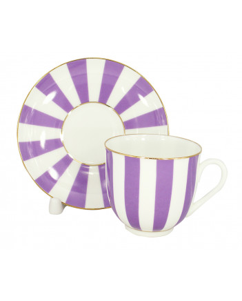 LOMONOSOV IMPERIAL BONE CHINA PORCELAIN ESPRESSO CUP YES AND NO PURPLE 180 ml 6.1 fl.oz