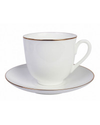 LOMONOSOV IMPERIAL BONE CHINA PORCELAIN ESPRESSO CUP GOLDEN EDGE 180 ml 6.1 fl.oz