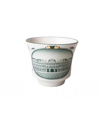 LOMONOSOV IMPERIAL PORCELAIN TEACUP AND SAUCER BANQUET WINTER PALACE 220 ml 7.4 oz