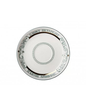 LOMONOSOV IMPERIAL PORCELAIN TEACUP AND SAUCER BANQUET WINTER PALACE 220 ml 7.4 oz