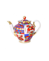 LOMONOSOV IMPERIAL PORCELAIN TEA SET SERVICE SPRING FOLK PATTERNS  20 items