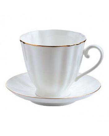 LOMONOSOV IMPERIAL BONE CHINA PORCELAIN ESPRESSO TEA CUP CARNATION GOLDEN EDGE 200 ml/6.9 fl.oz