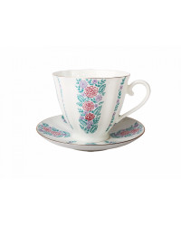LOMONOSOV IMPERIAL BONE CHINA PORCELAIN ESPRESSO CUP CARNATION DAISY 200 ml/6.9 fl.oz